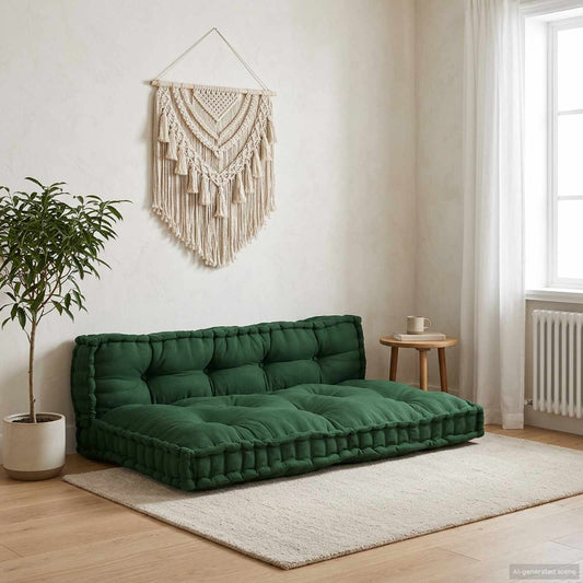 Pallet Sofa Párna 2 pcs Zöld 120 x 80 x 38 cm Szövet