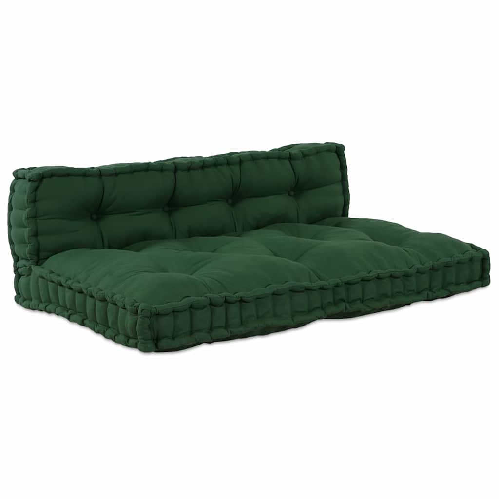Pallet Sofa Párna 2 pcs Zöld 120 x 80 x 38 cm Szövet