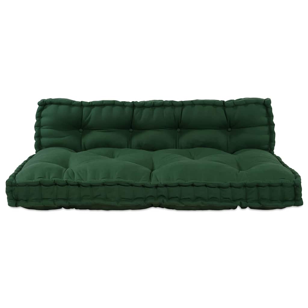 Pallet Sofa Párna 2 pcs Zöld 120 x 80 x 38 cm Szövet