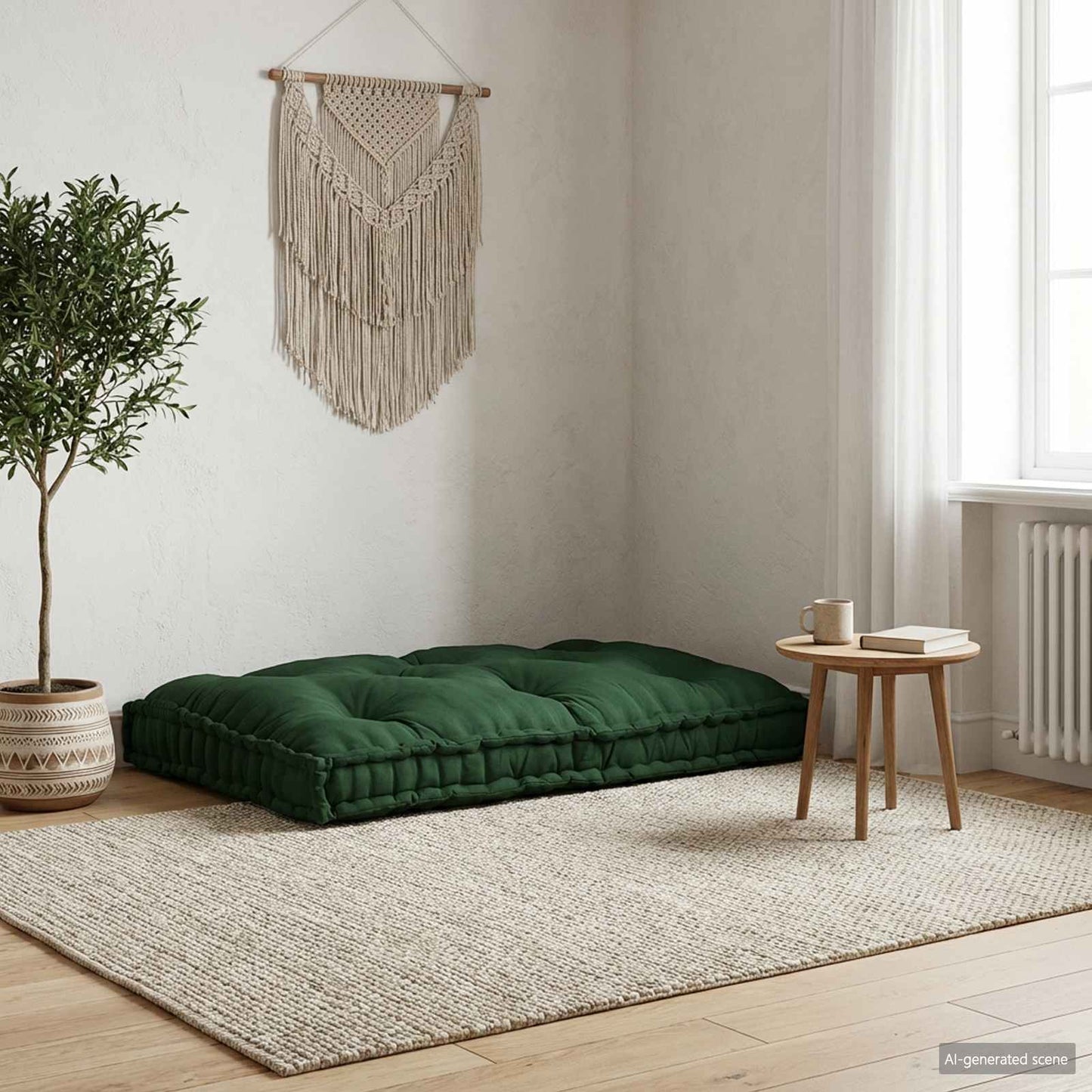 Pallet Sofa Párna Zöld 120 x 80 x 12 cm Szövet