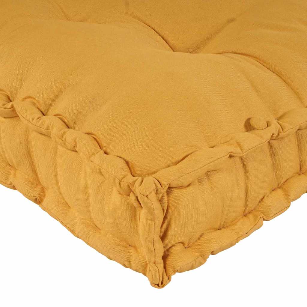 Pallet Sofa Párna 3 pcs Sárga 120 x 80 x 38 cm Szövet