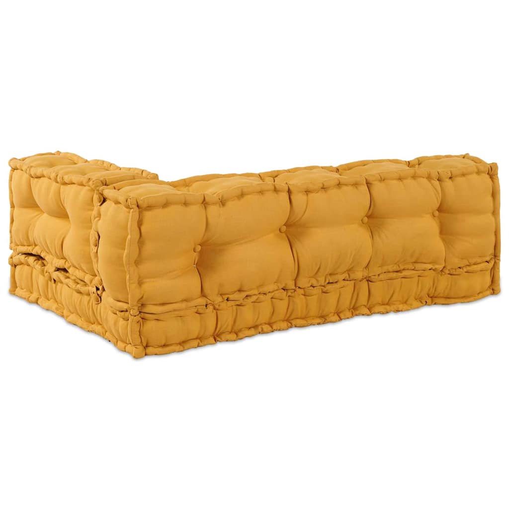 Pallet Sofa Párna 3 pcs Sárga 120 x 80 x 38 cm Szövet