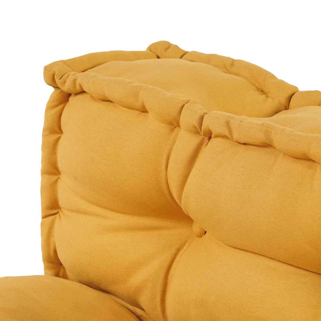 Pallet Sofa Párna 2 pcs Sárga 120 x 80 x 38 cm Szövet