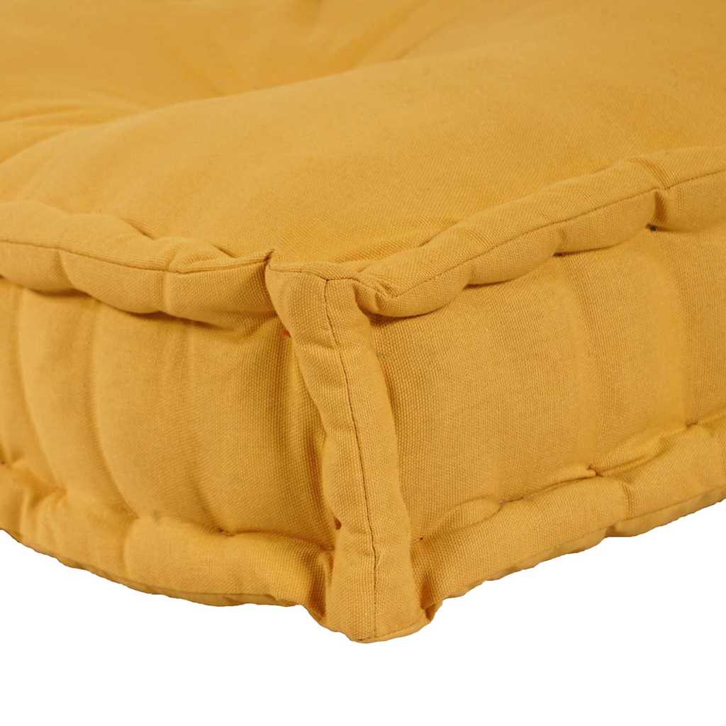 Pallet Sofa Párna 2 pcs Sárga 120 x 80 x 38 cm Szövet