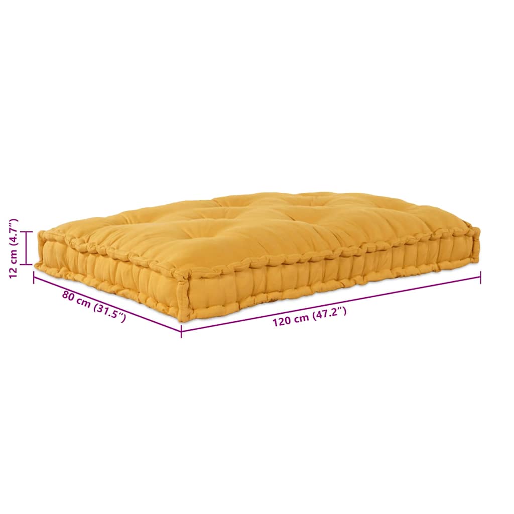 Pallet Sofa Párna Sárga 120 x 80 x 12 cm Szövet