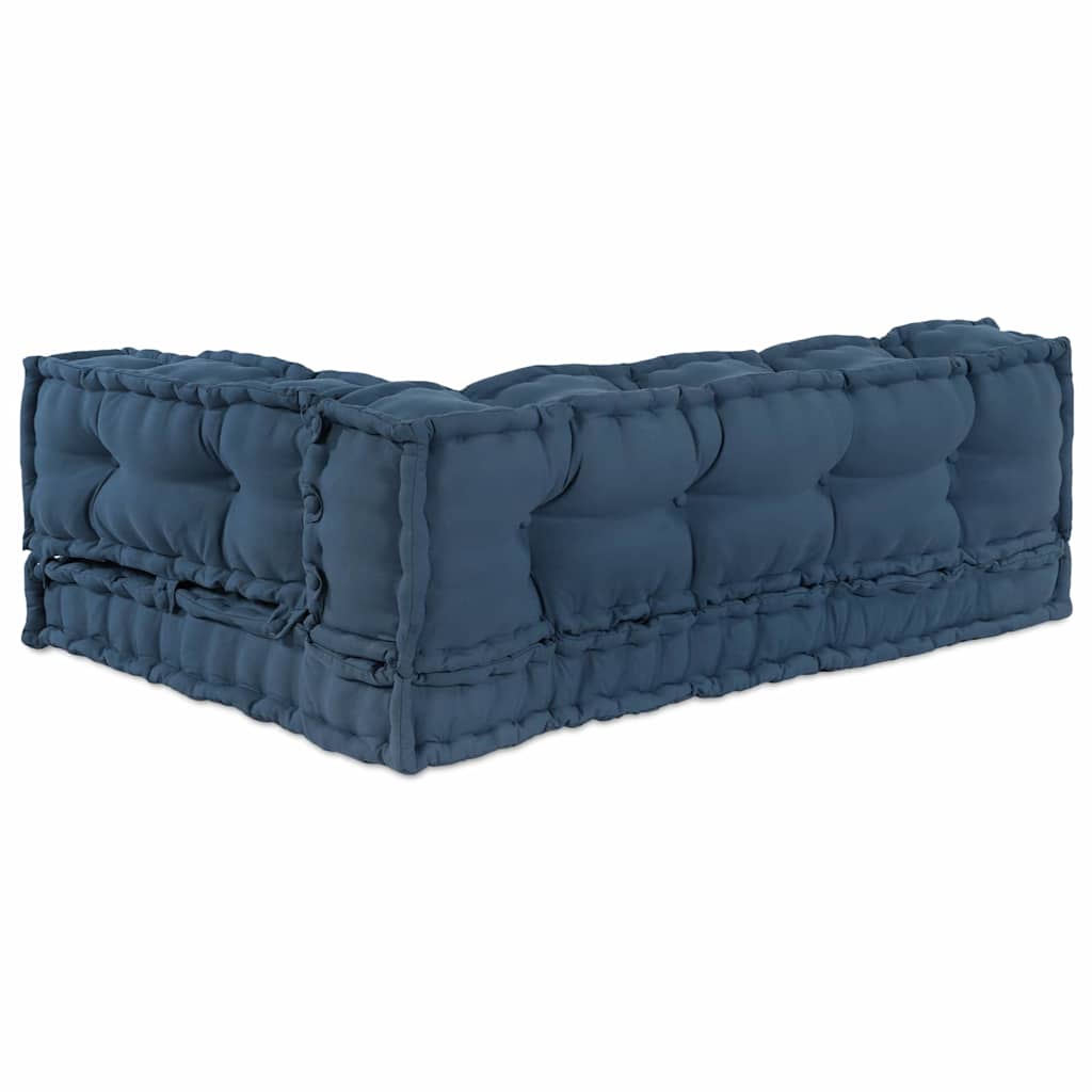 Pallet Sofa Párna 3 pcs Indigó 120 x 80 x 38 cm Szövet