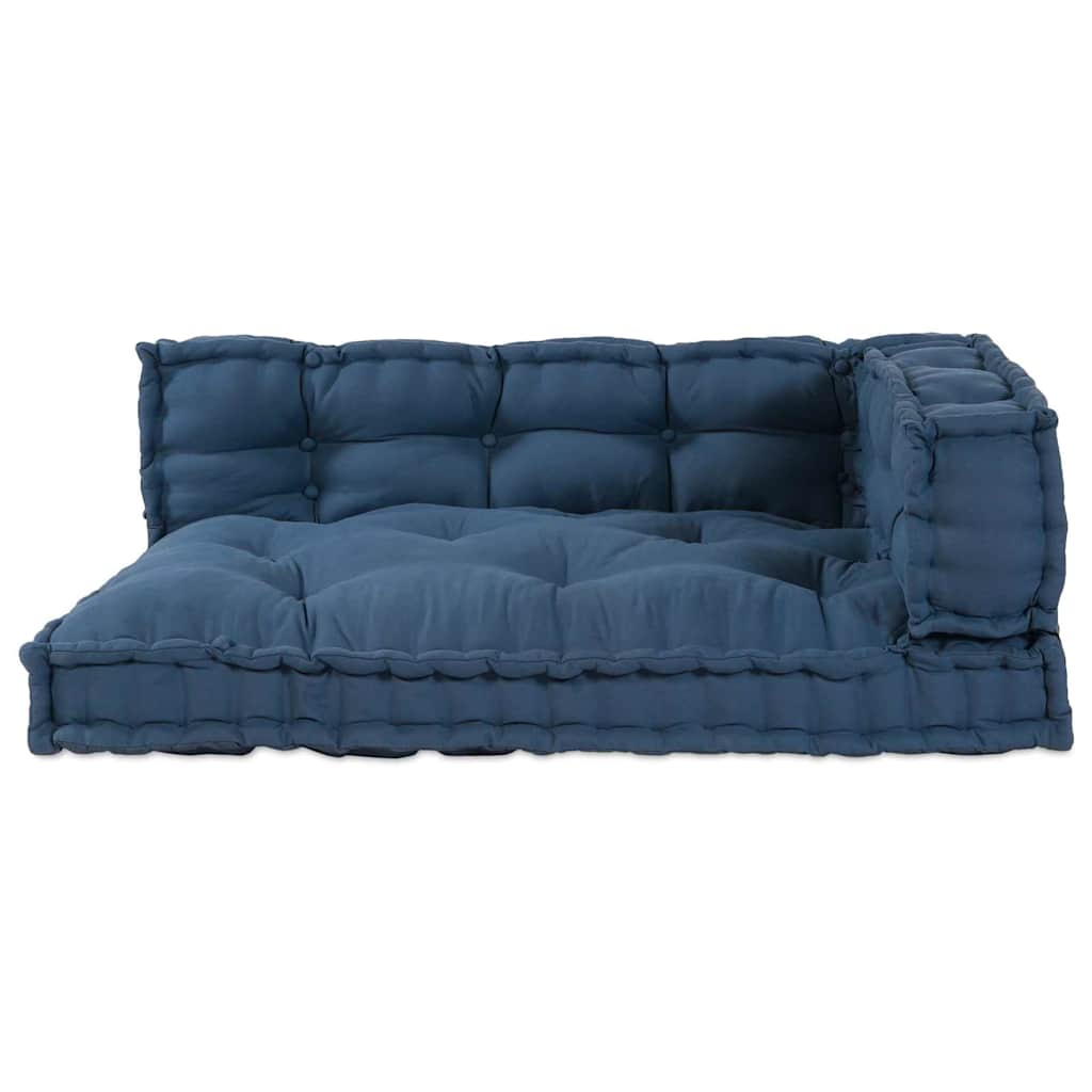 Pallet Sofa Párna 3 pcs Indigó 120 x 80 x 38 cm Szövet