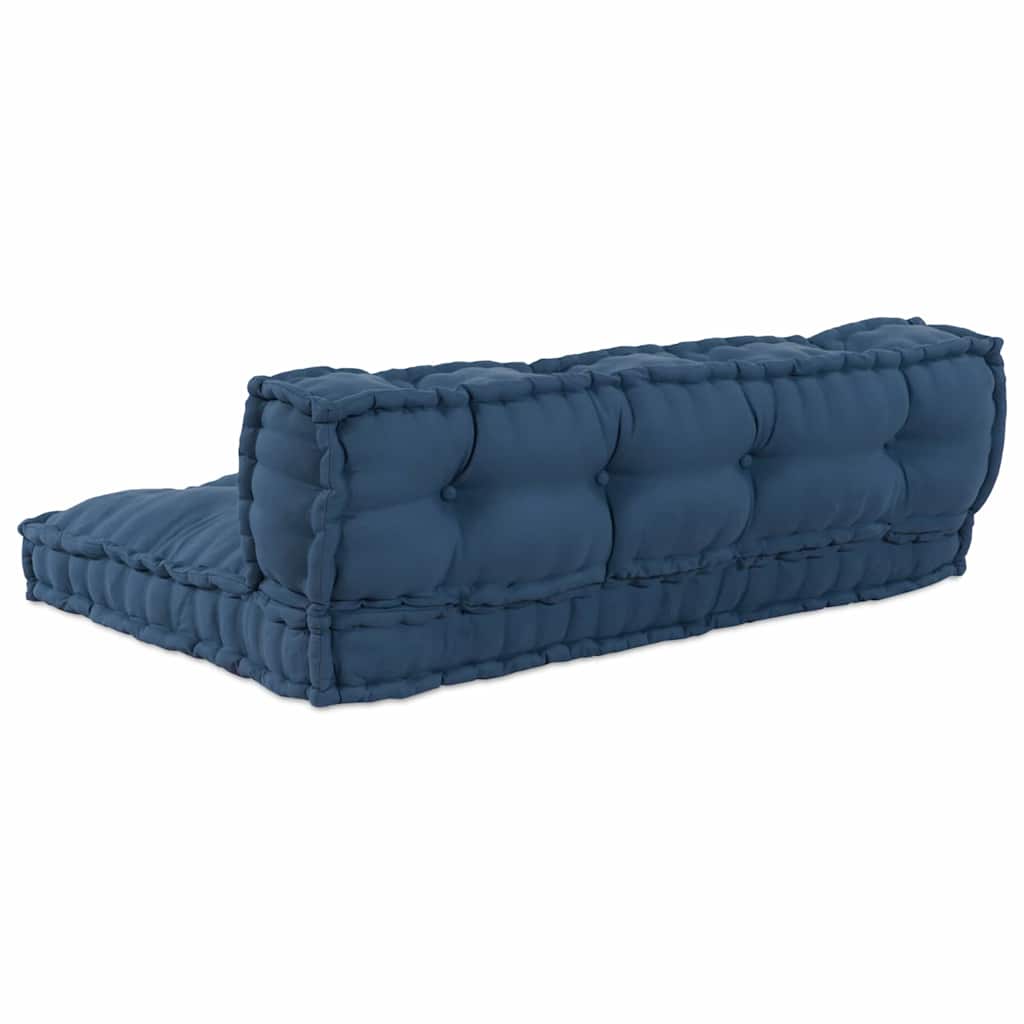 Pallet Sofa Párna 2 pcs Indigó 120 x 80 x 38 cm Szövet