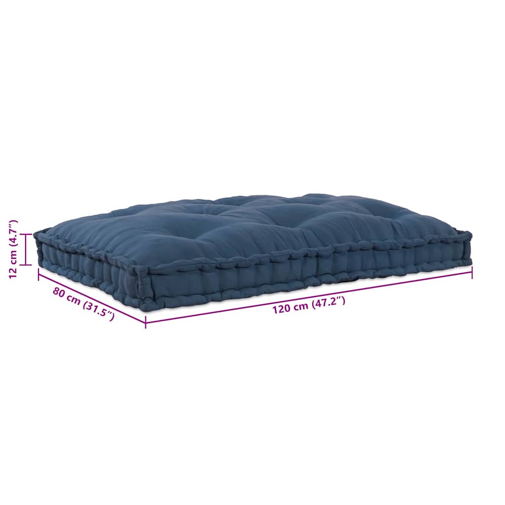Pallet Sofa Párna Indigó 120 x 80 x 12 cm Szövet