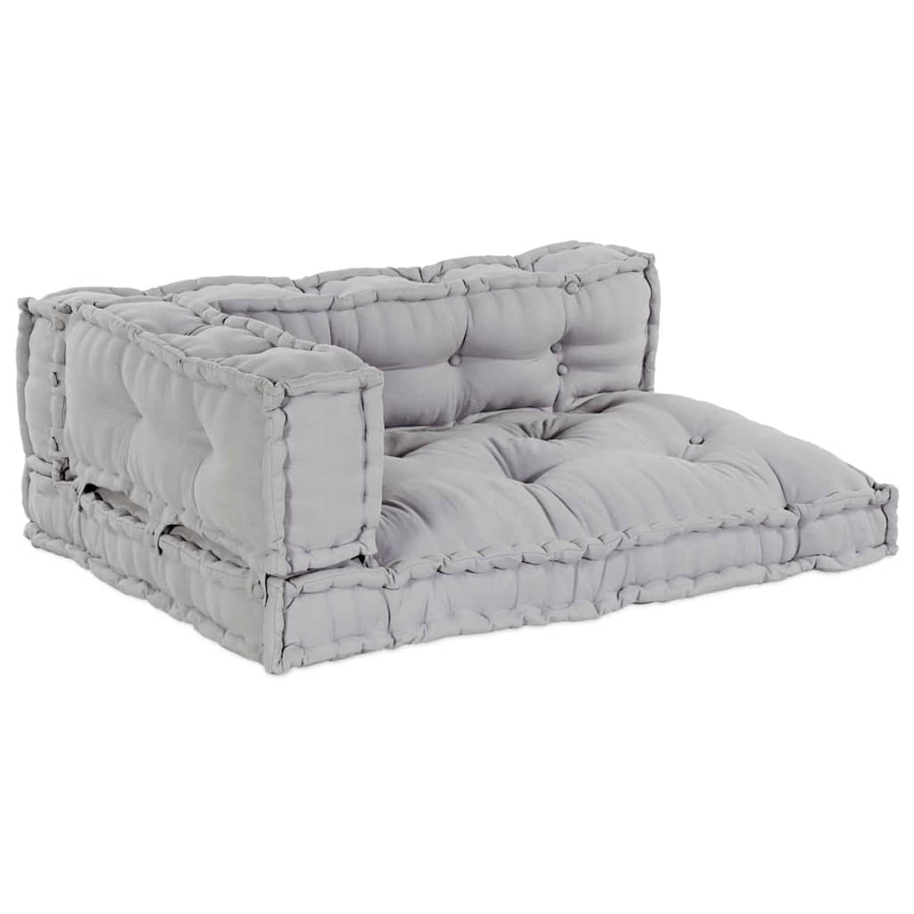 Pallet Sofa Párna 3 pcs Szürke 120 x 80 x 38 cm Szövet
