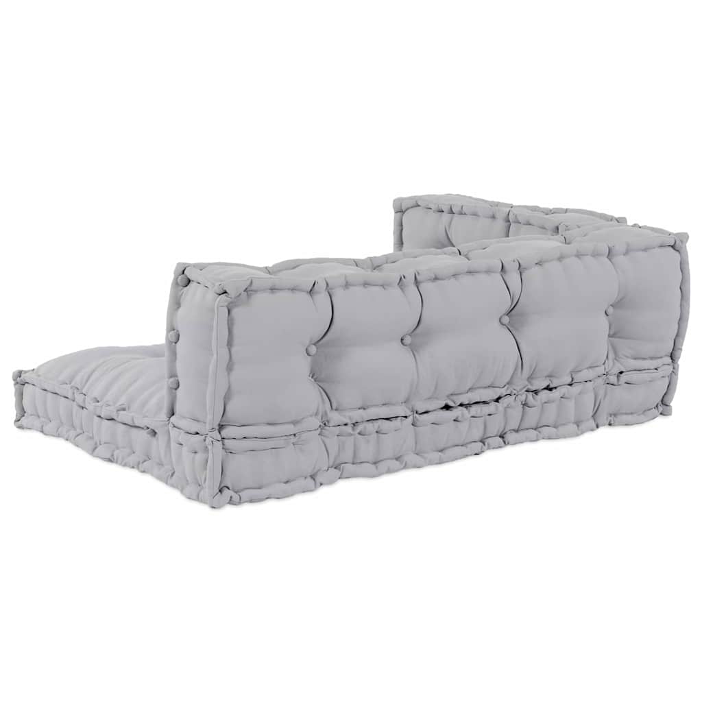 Pallet Sofa Párna 3 pcs Szürke 120 x 80 x 38 cm Szövet