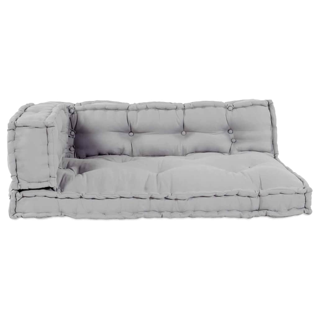Pallet Sofa Párna 3 pcs Szürke 120 x 80 x 38 cm Szövet