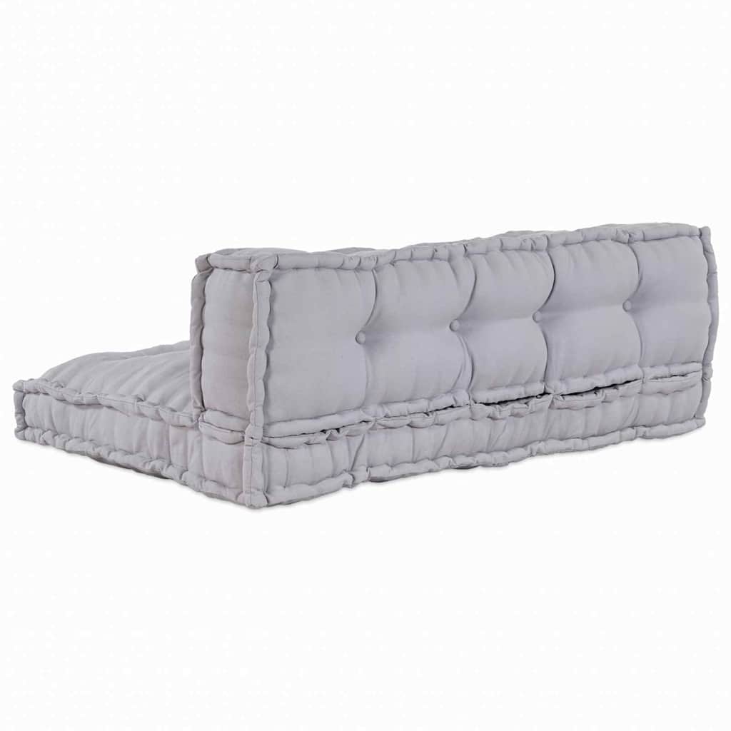 Pallet Sofa Párna 2 pcs Szürke 120 x 80 x 38 cm Szövet