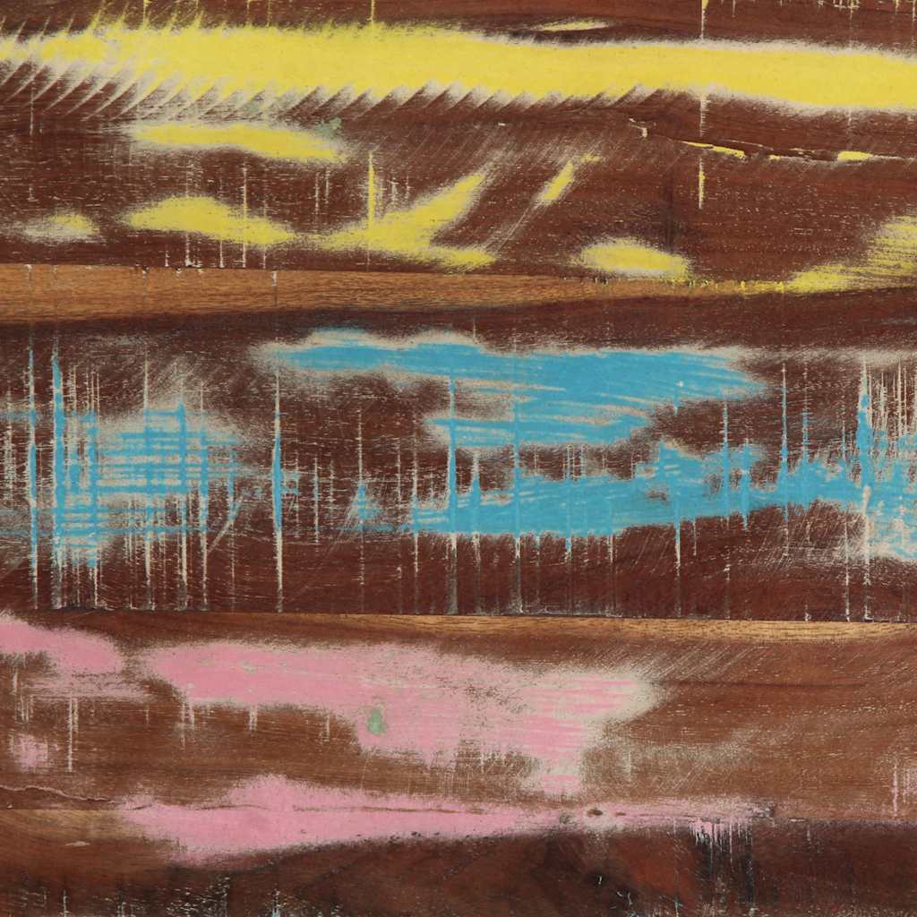 dohányzóasztal többszínű 90x50x38cm tömörfa újrahasznosított fa