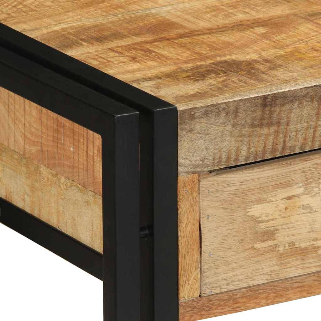 Konzolasztal fiókkal Barna 120 x 33 x 75 cm Tömör Mangófát