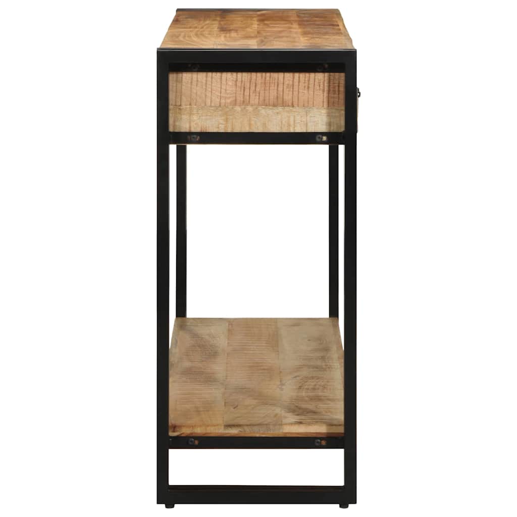 Konzolasztal fiókkal Barna 120 x 33 x 75 cm Tömör Mangófát