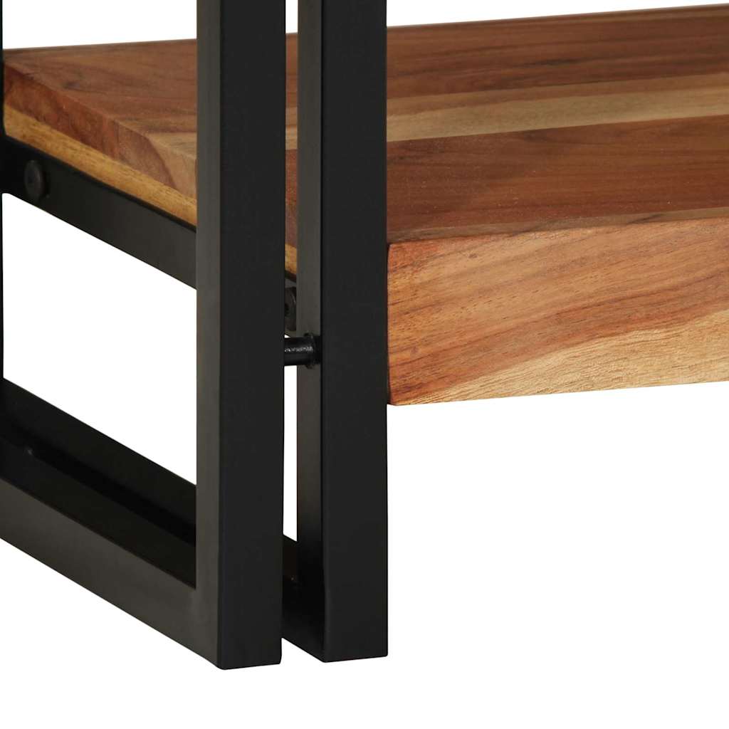 Konzolasztal fiókkal Barna 120 x 33 x 75 cm Tömör Akácfa