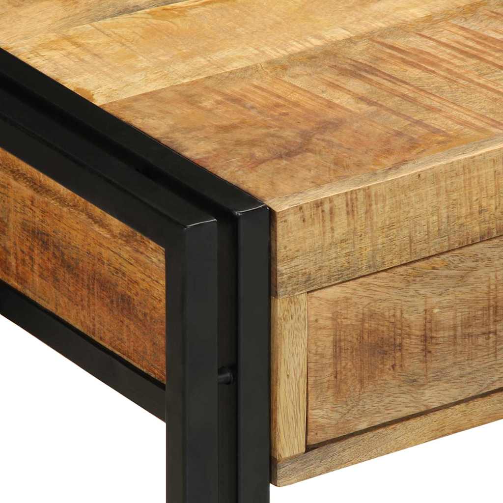 Konzolasztal fiókkal Barna 90 x 33 x 75 cm Tömör Mangófát