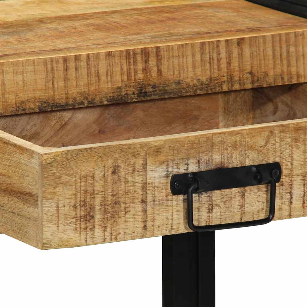 Konzolasztal fiókkal Barna 90 x 33 x 75 cm Tömör Mangófát
