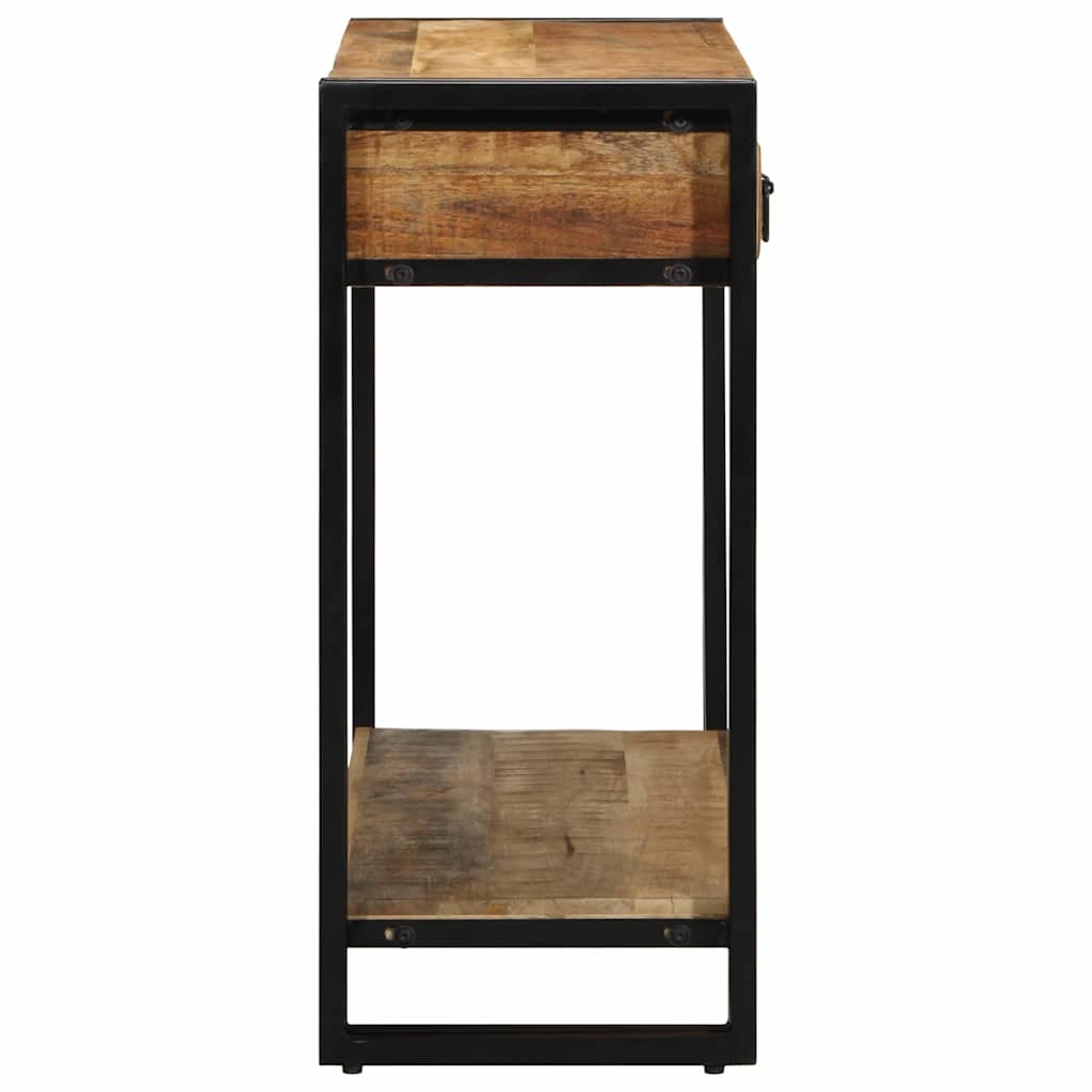 Konzolasztal fiókkal Barna 90 x 33 x 75 cm Tömör Mangófát