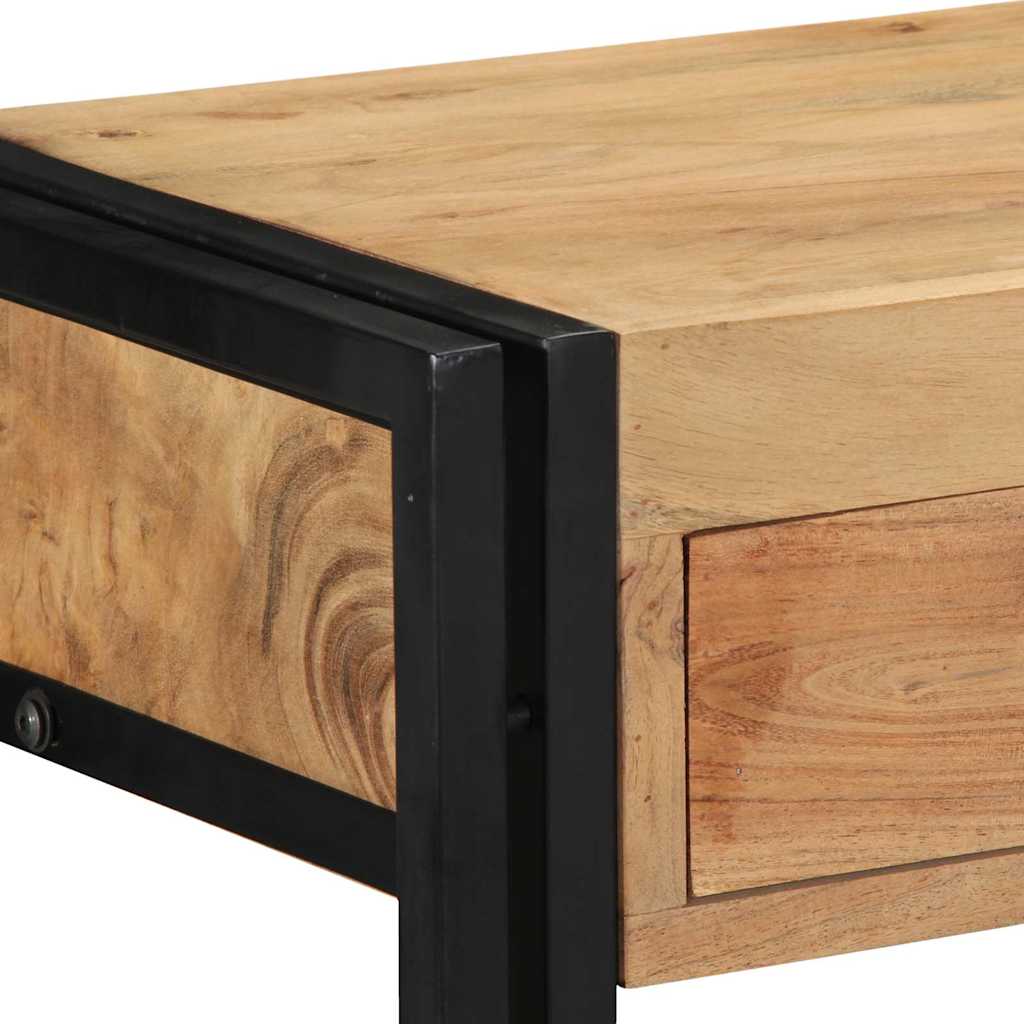 Konzolasztal fiókkal Barna 90 x 33 x 75 cm Tömör Akácfa
