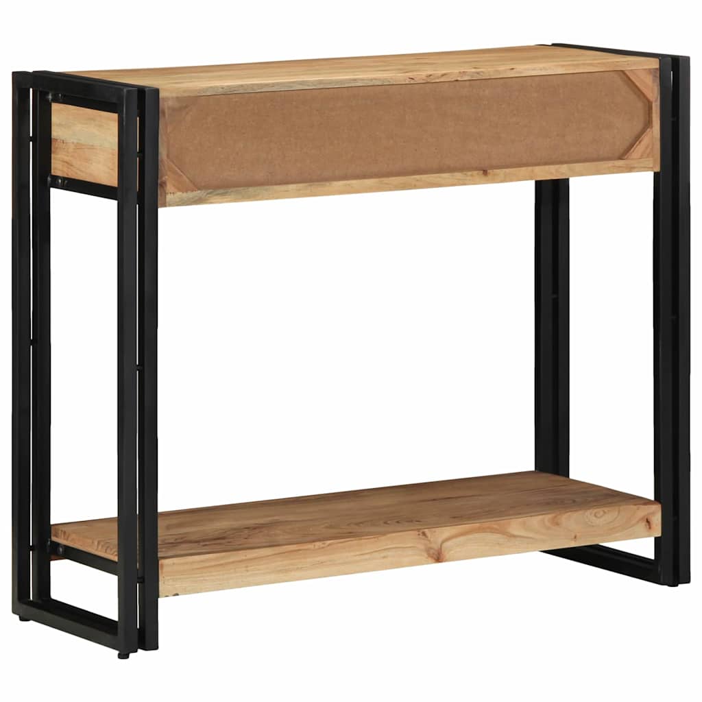 Konzolasztal fiókkal Barna 90 x 33 x 75 cm Tömör Akácfa
