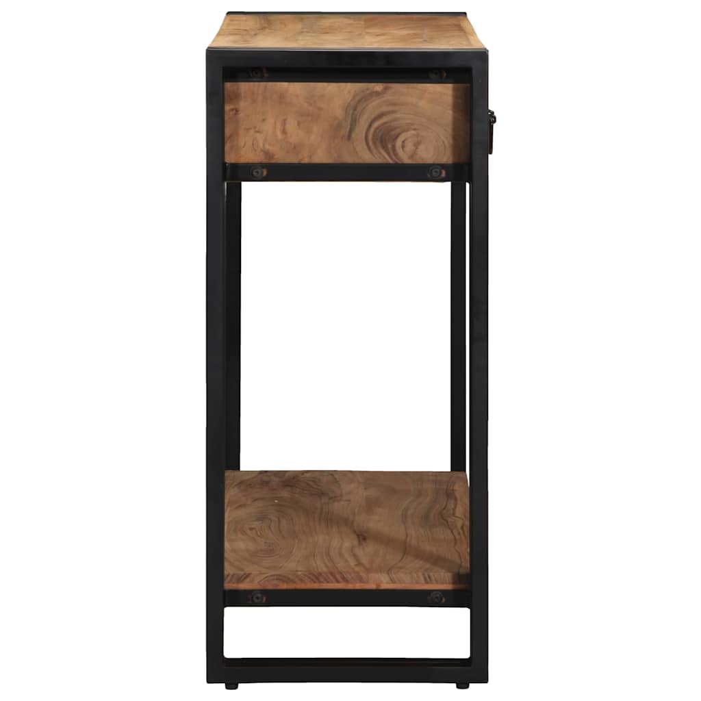 Konzolasztal fiókkal Barna 90 x 33 x 75 cm Tömör Akácfa