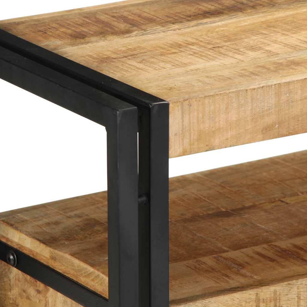 Konzolasztal fiókkal Barna 120 x 33 x 75 cm Tömör Mangófát