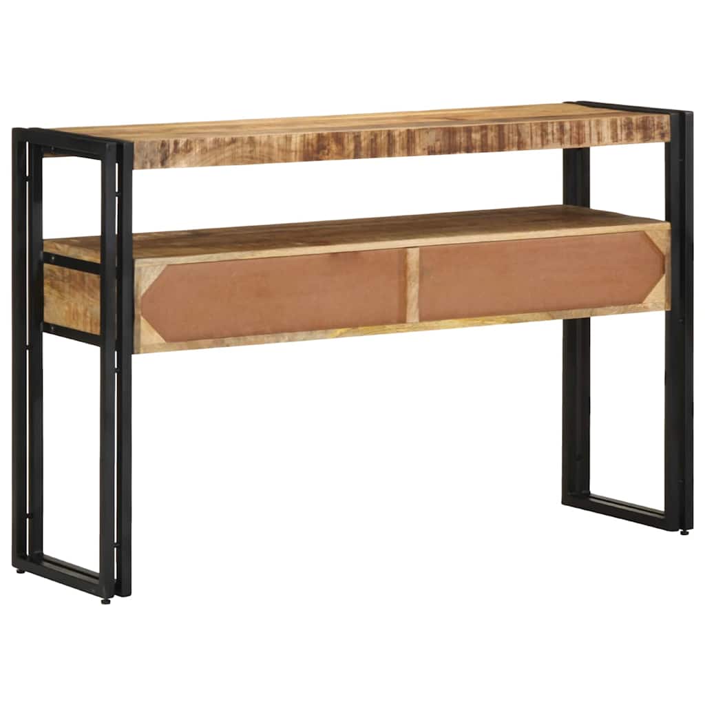 Konzolasztal fiókkal Barna 120 x 33 x 75 cm Tömör Mangófát