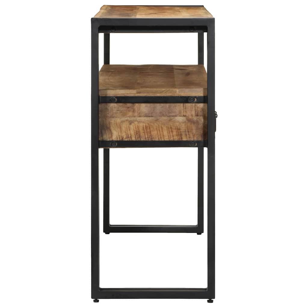 Konzolasztal fiókkal Barna 120 x 33 x 75 cm Tömör Mangófát
