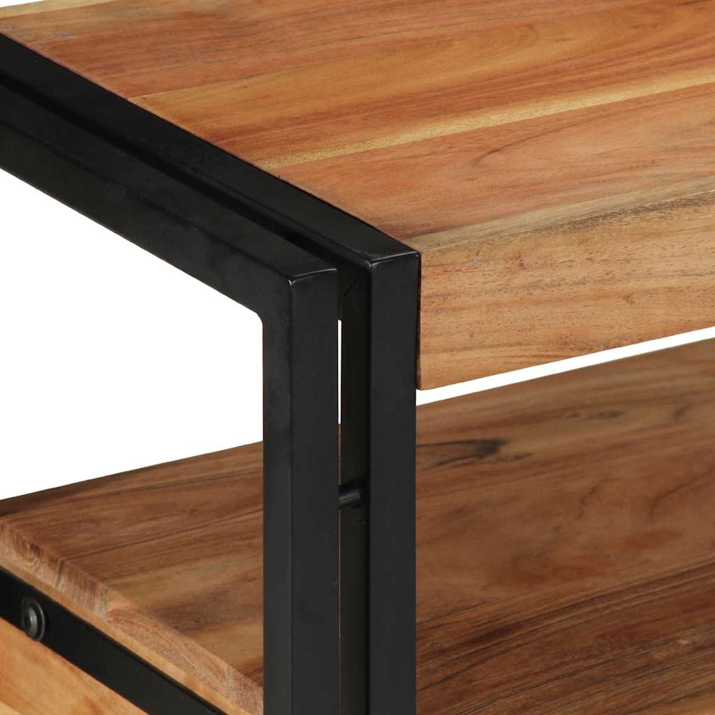 Konzolasztal fiókkal Barna 120 x 33 x 75 cm Tömör Akácfa