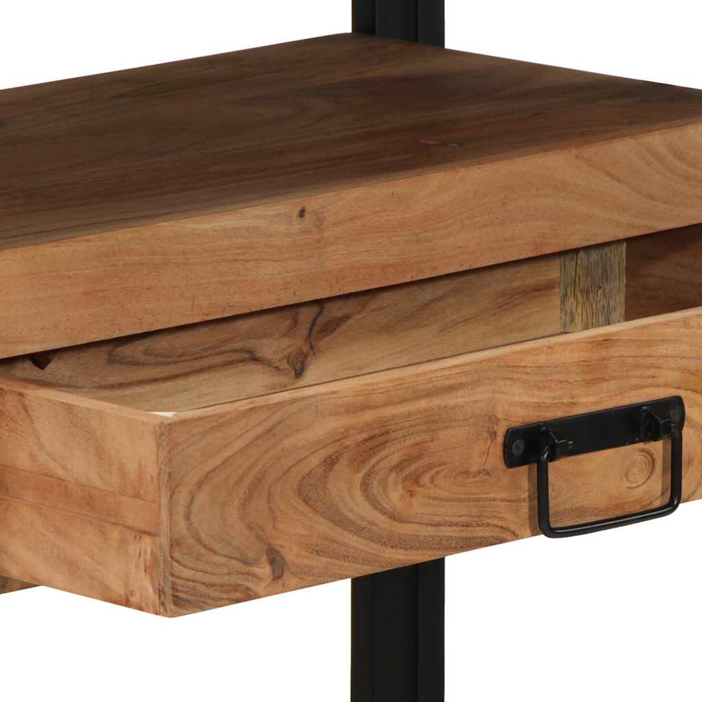 Konzolasztal fiókkal Barna 120 x 33 x 75 cm Tömör Akácfa