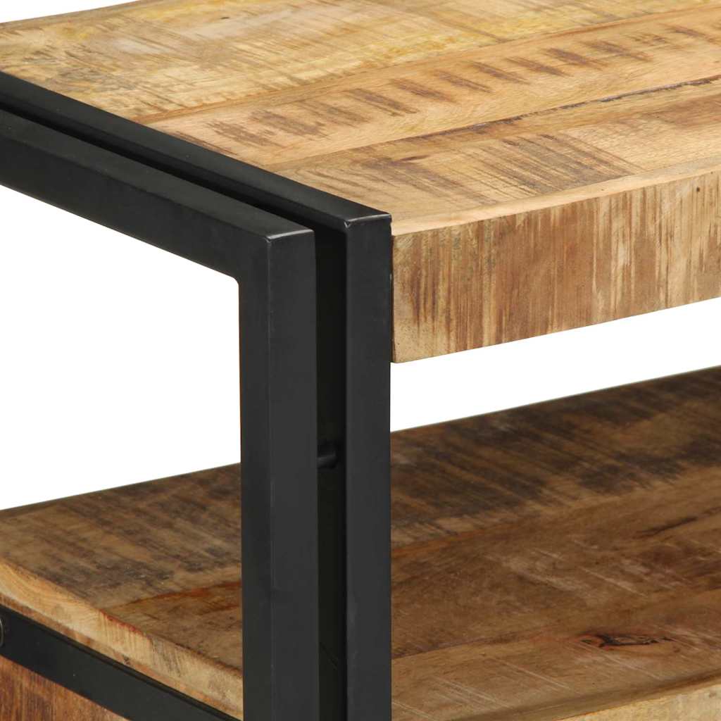 Konzolasztal fiókkal Barna 90 x 33 x 75 cm Tömör Mangófát