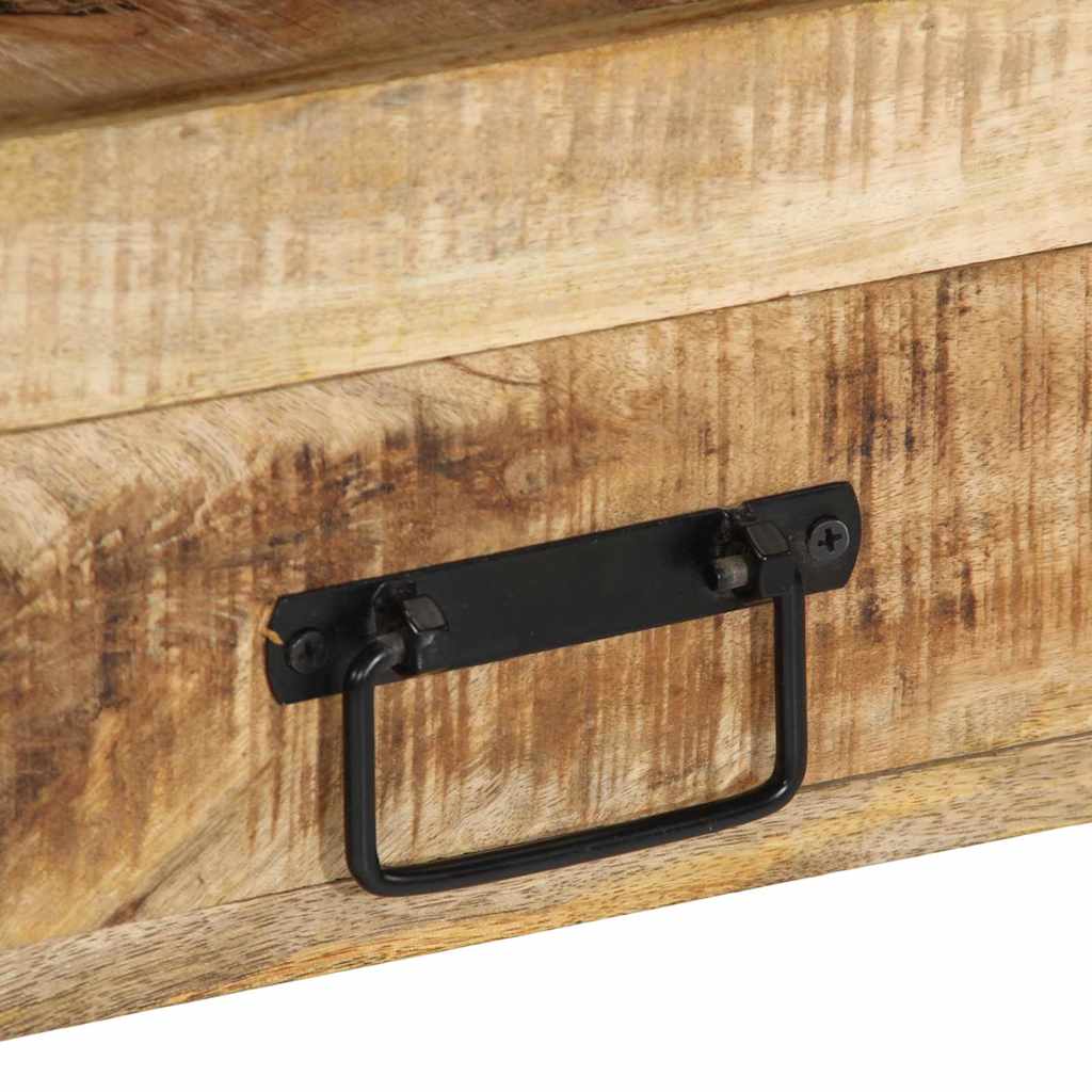 Konzolasztal fiókkal Barna 90 x 33 x 75 cm Tömör Mangófát