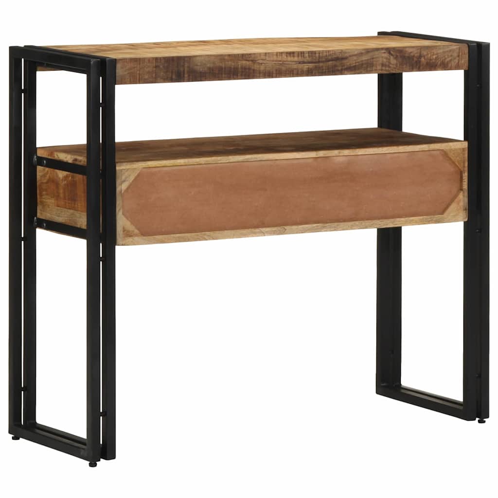 Konzolasztal fiókkal Barna 90 x 33 x 75 cm Tömör Mangófát