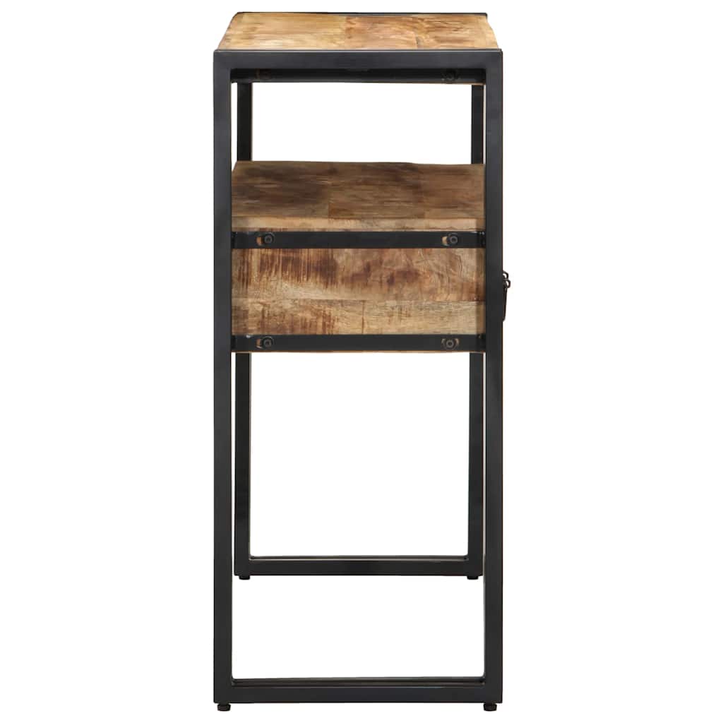 Konzolasztal fiókkal Barna 90 x 33 x 75 cm Tömör Mangófát