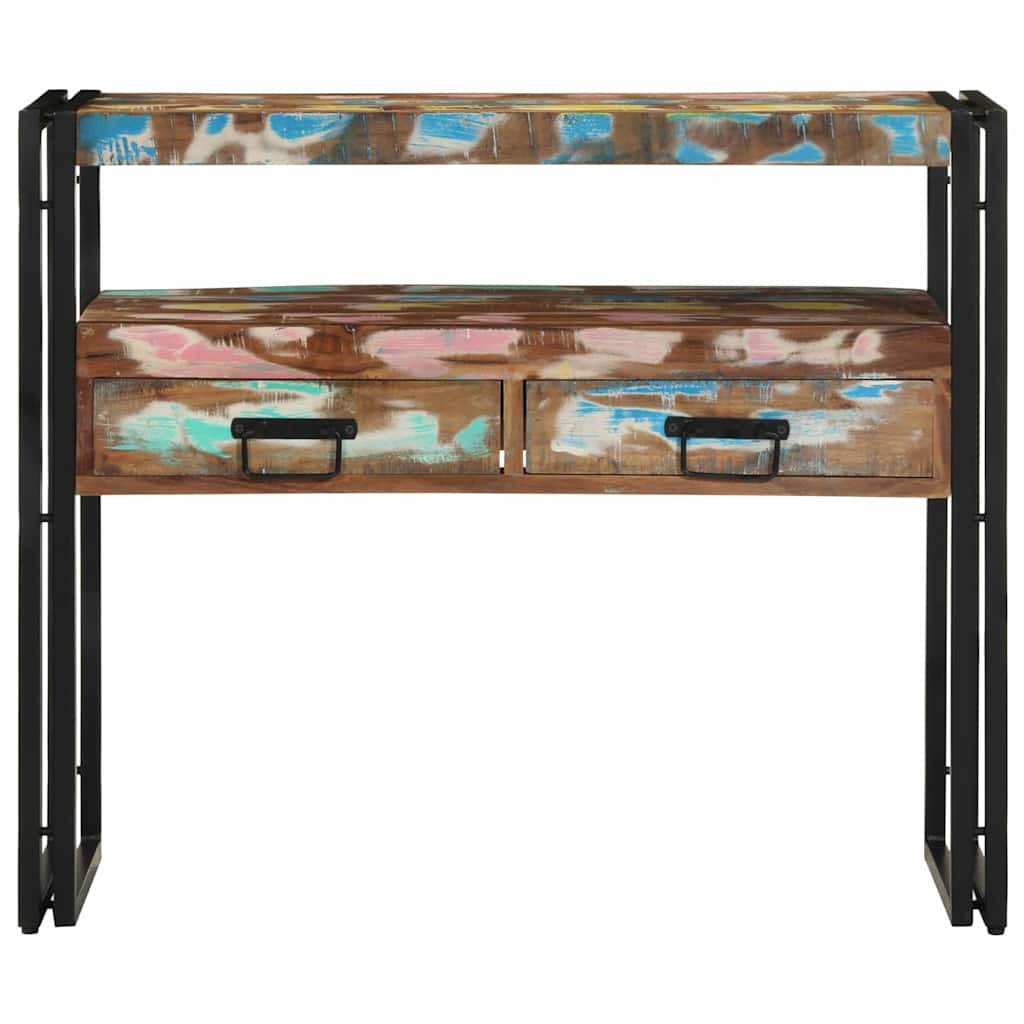 Konzolasztal 90 x 33 x 75 cm Szilárd Újrahasznosított Fa