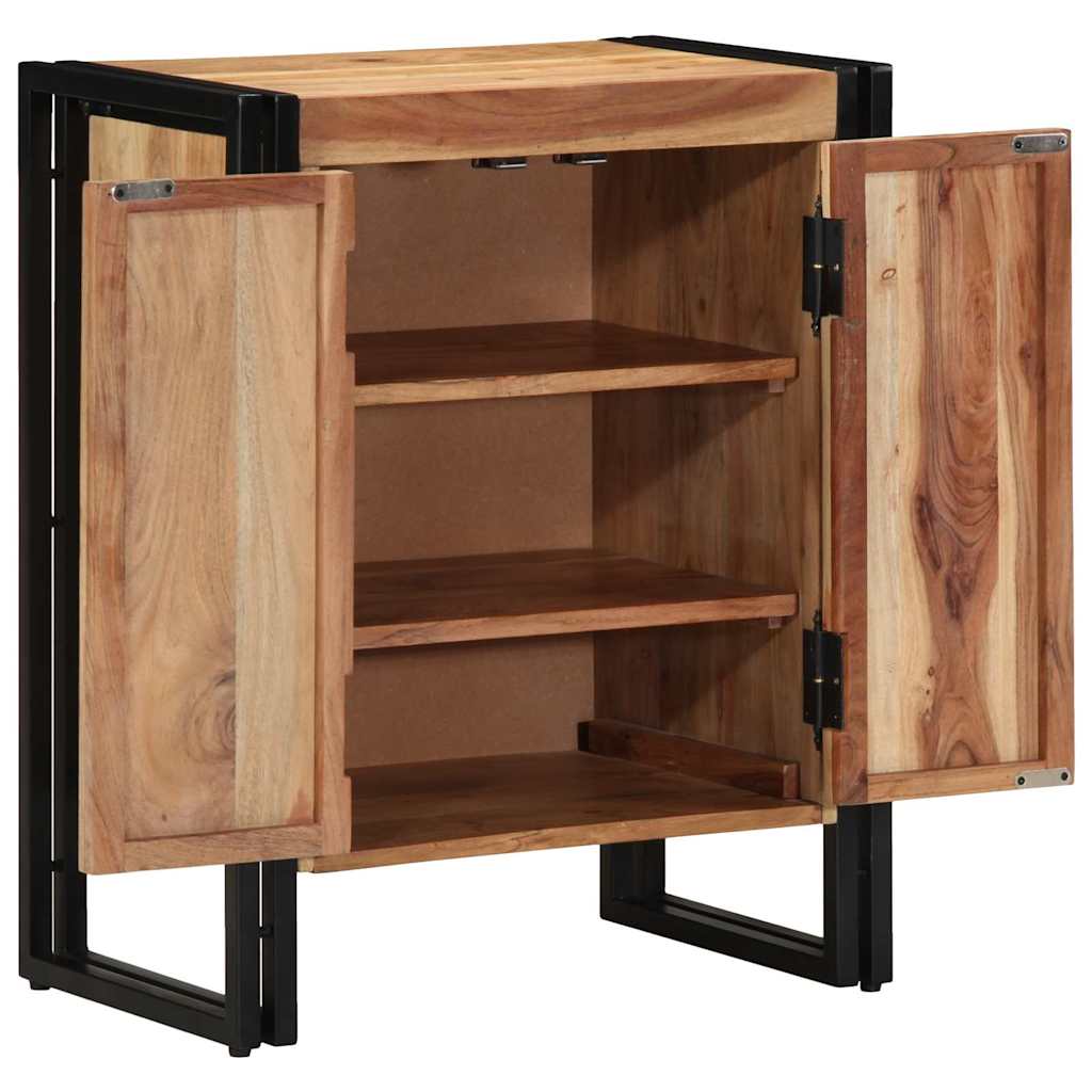 Cipőszekrény polcokkal Barna 56 x 35 x 70 cm Tömör akácfa