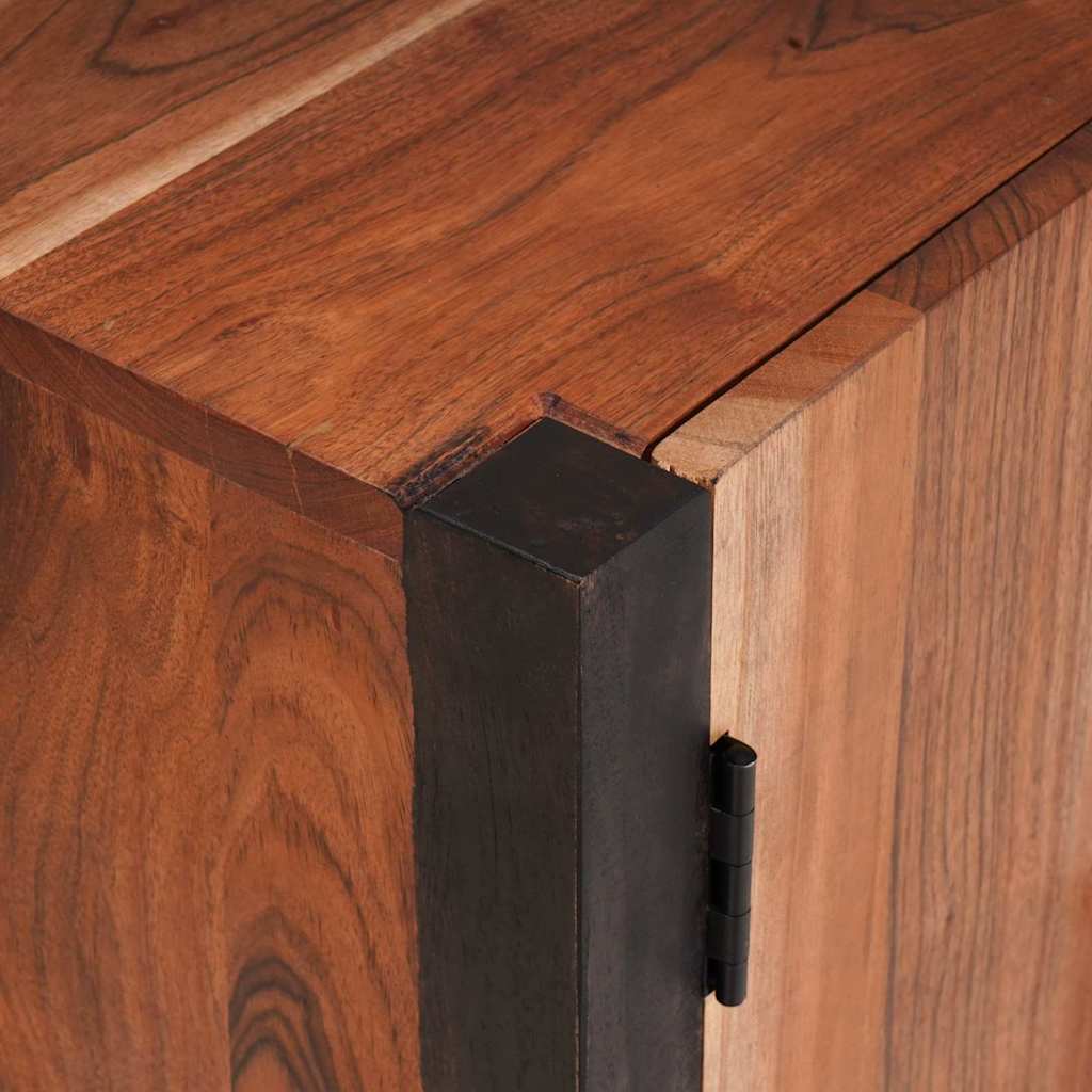 Széf fiókkal 3 pcs Barna 55 x 30 x 75 cm Tömör Akácfa