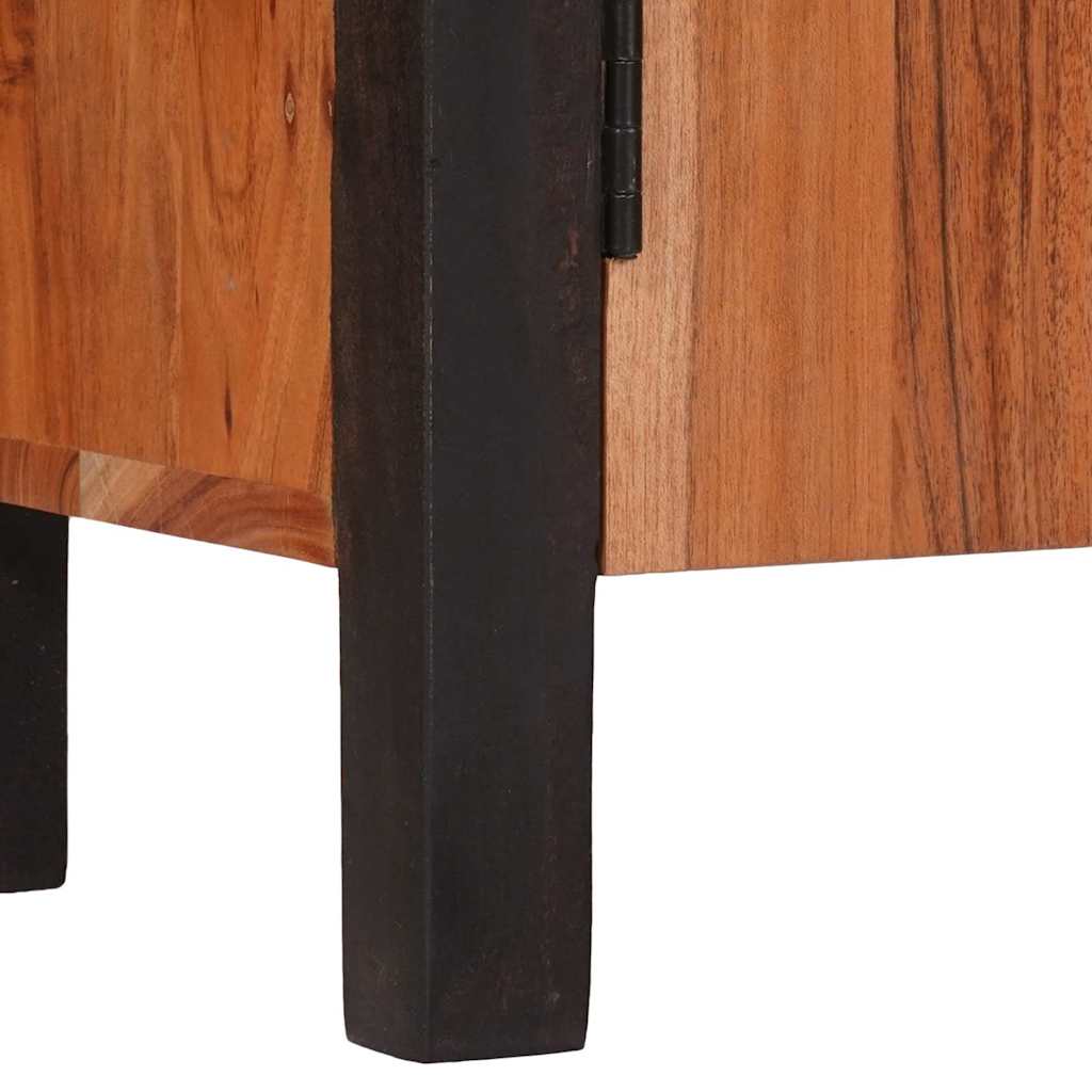 Széf fiókkal 3 pcs Barna 55 x 30 x 75 cm Tömör Akácfa