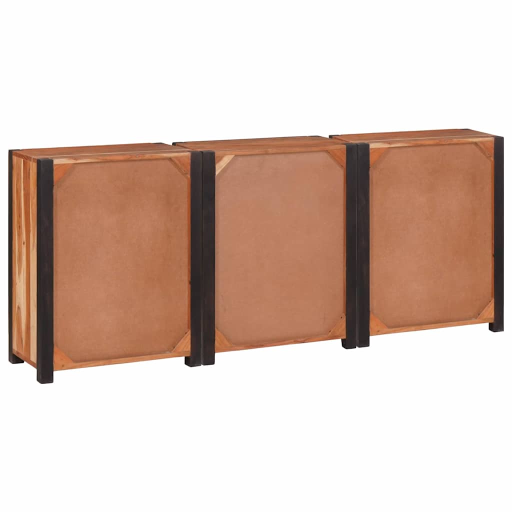 Széf fiókkal 3 pcs Barna 165 x 30 x 75 cm Tömör Akácfa