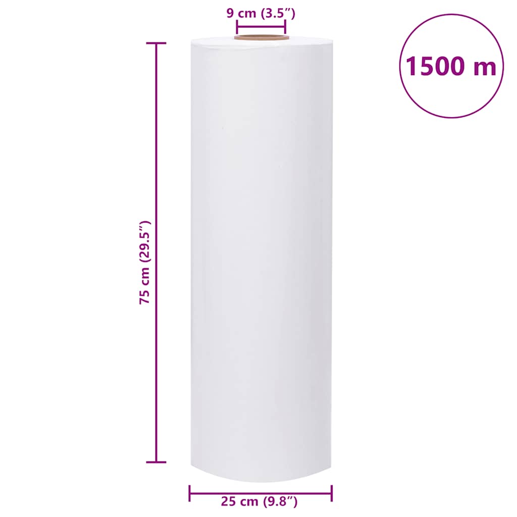 Mezőgazdasági stretch fólia fehér 25 µm 75 cm x 1500 m