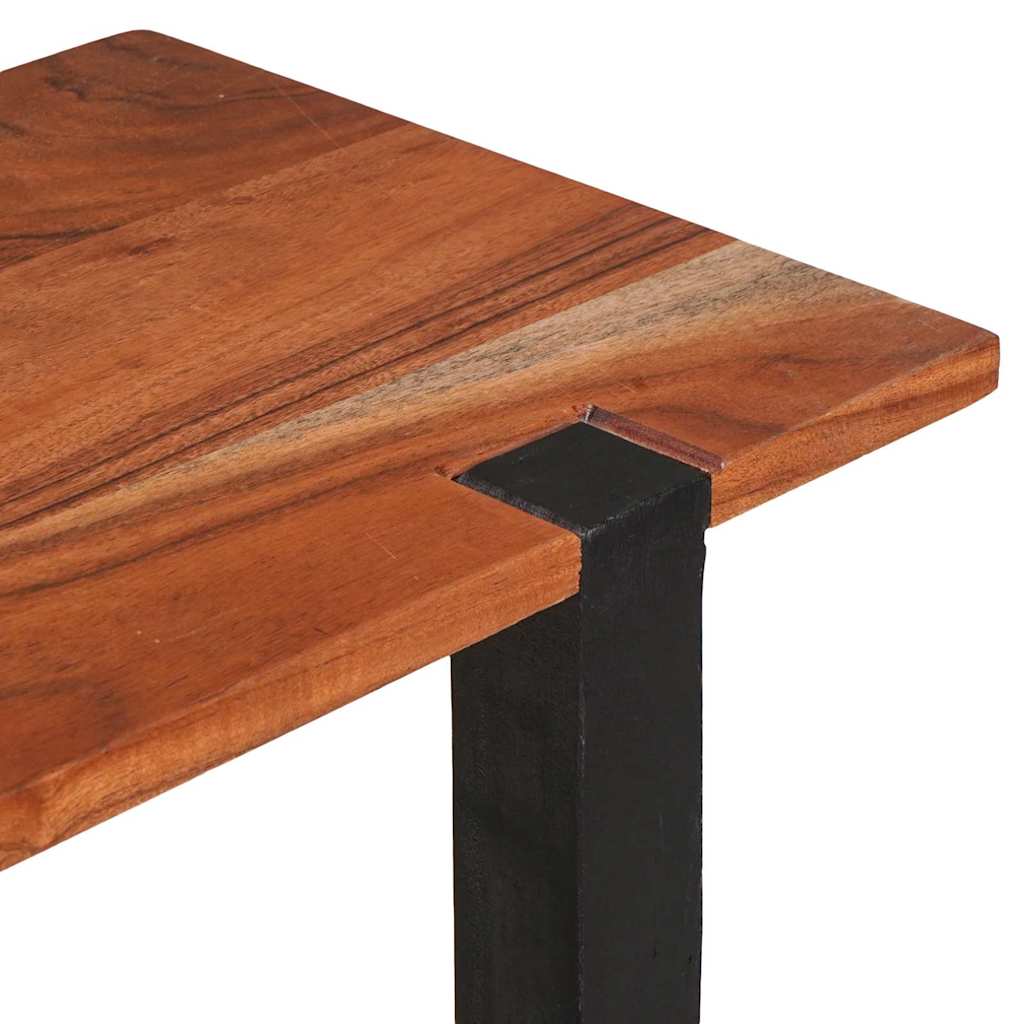Konzolasztal polcokkal Barna és fekete 110 x 30 x 75 cm