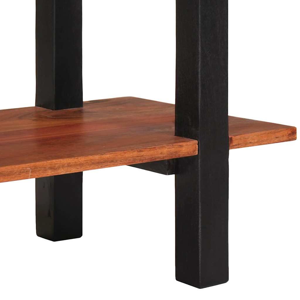 Konzolasztal polcokkal Barna és fekete 110 x 30 x 75 cm