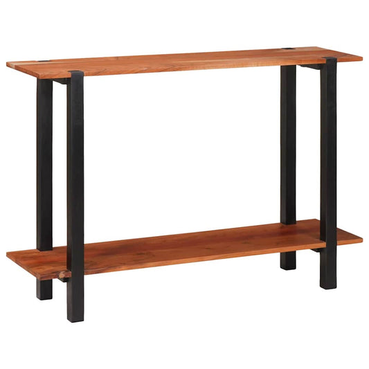 Konzolasztal polcokkal Barna és fekete 110 x 30 x 75 cm