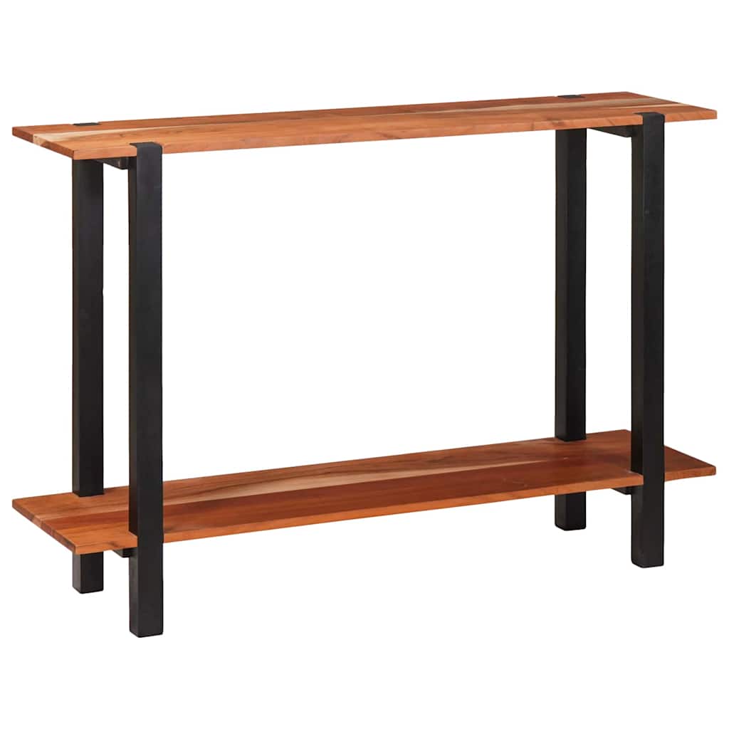 Konzolasztal polcokkal Barna és fekete 110 x 30 x 75 cm