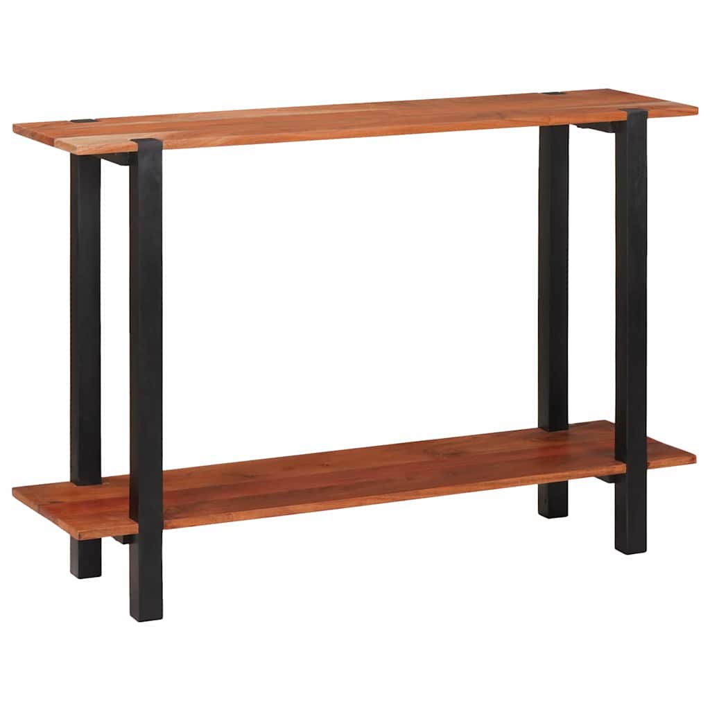 Konzolasztal polcokkal Barna és fekete 110 x 30 x 75 cm