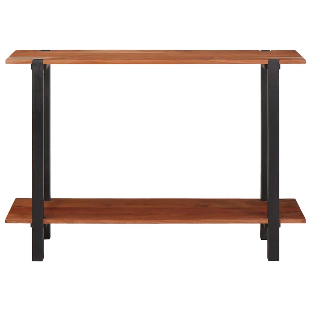 Konzolasztal polcokkal Barna és fekete 110 x 30 x 75 cm