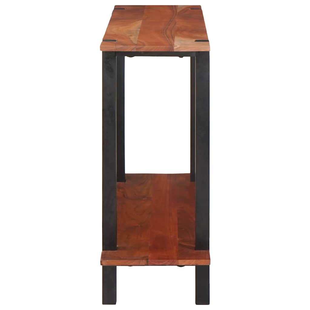Konzolasztal polcokkal Barna és fekete 110 x 30 x 75 cm