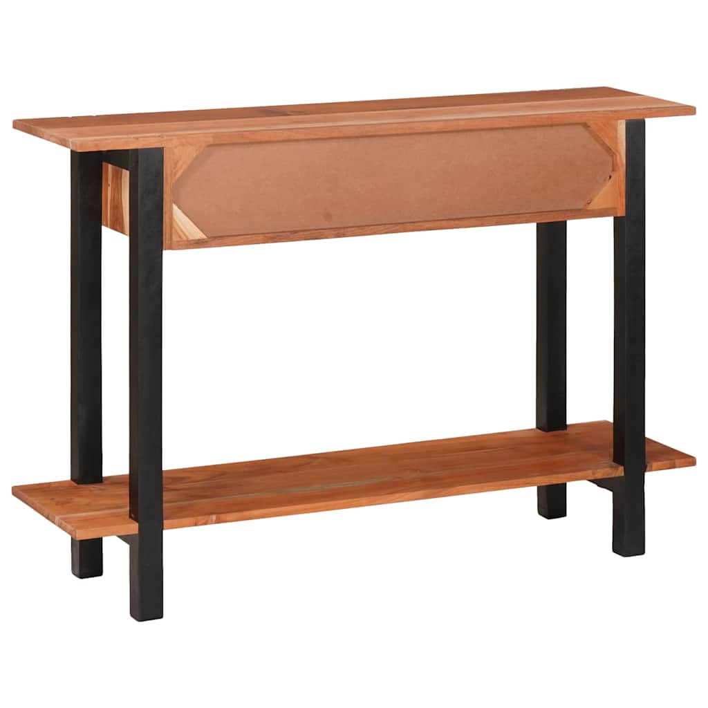 Konzolasztal fiókkal polcokkal Barna és fekete 110 x 30 x 75 cm